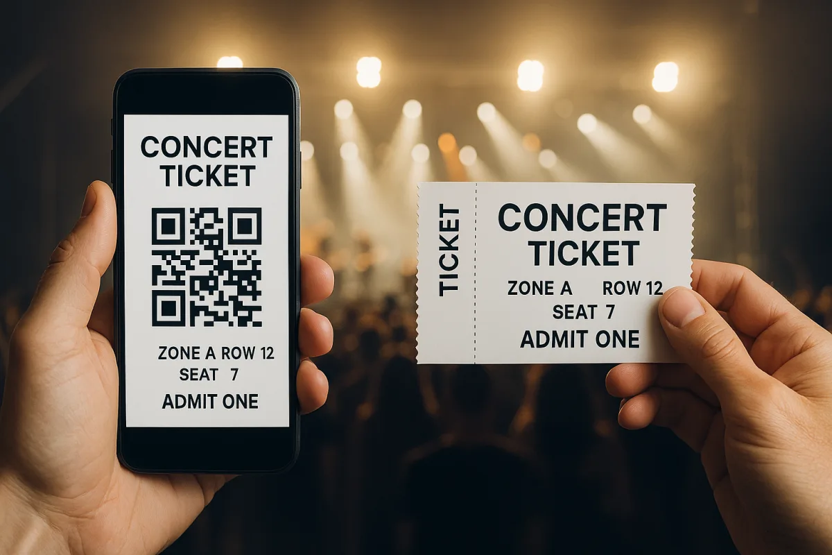 Ticket digitali o cartacei per concerti: differenza pratica su rimborsi e ingresso veloce