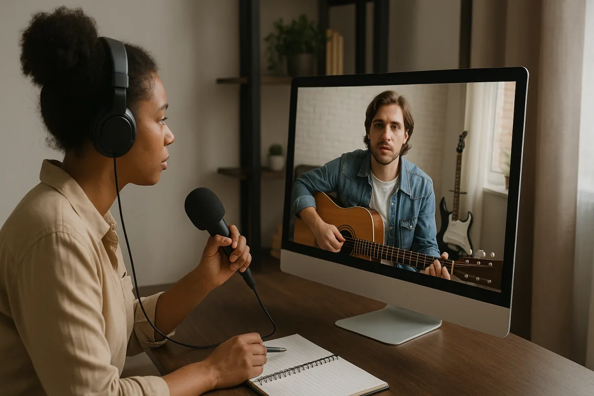 Cosa distingue un'intervista musicale online da una in presenza? L'impatto reale sulla spontaneità delle risposte